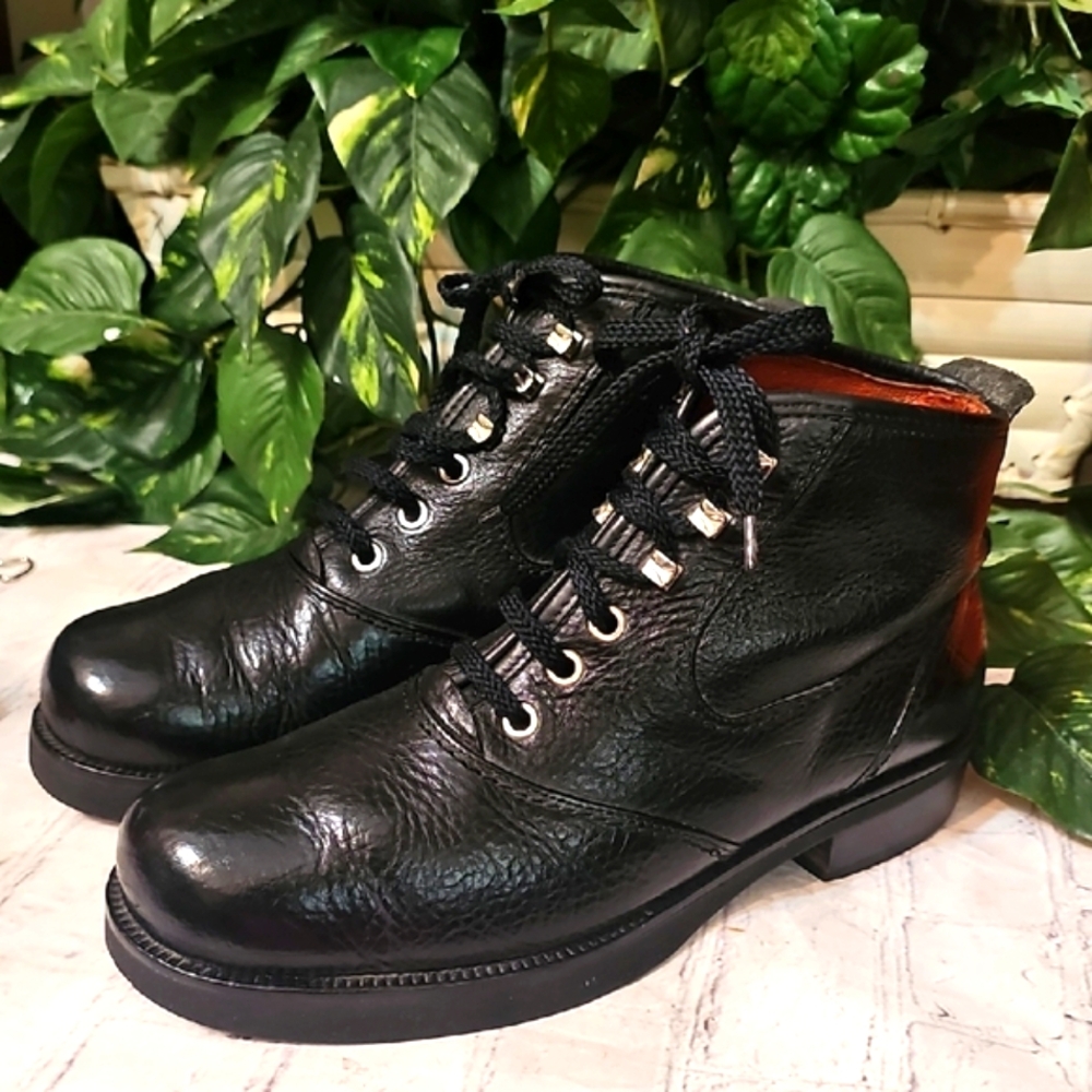 Marzetti 24U Italian Black Leather Mondial Flex Men's Boots 41/ 8 or 8.5